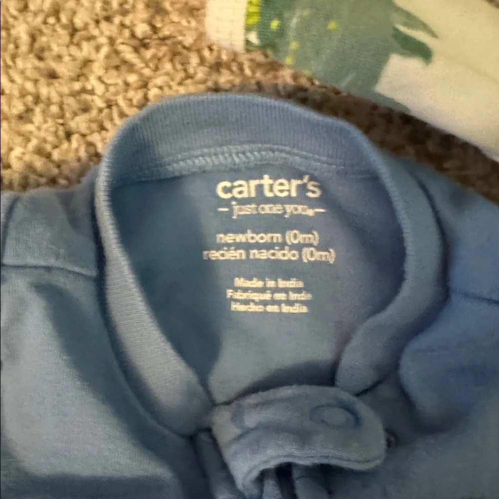 Carters Newborn Boy Footed Sleeper Set of 3 Bundle Lot - Picture 2 of 7